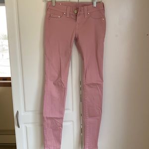 Pink true religion skinny jeans